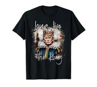 Trump Long Live the King Funny Trump Acquerello Grafica Maglietta
