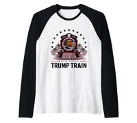 Trump Train Patriotic Trump 2024 per uomo e donna ragazza t-shirt Maglia con Maniche Raglan