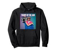 Trump Up The Jam, divertente boombox, musica retrò anni '80 Felpa con Cappuccio