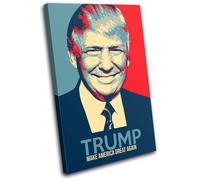 Trump USA President Iconic Celebrities SINGLE TELA parete arte foto stampa