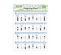 Trumpet Chord Chart Poster - Coated Paper Beginner Fingering Wall Guide | Large, coated paper trumpet fingering poster. Clear wall reference guide for beginners, classrooms & teachers.