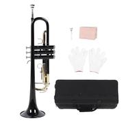 Trumpet Instrument, Bb Trumpet Student Brass Leadpipe with Hard Case, Cleaning Kit, Mouthpiece and Gloves, Brass Instruments for Beginners Band Professional Performance