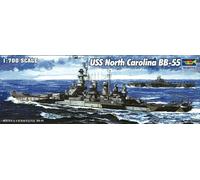 USS North Carolina Bb-55 Portaerei Aircraft Carrier 1:700 Plastic Model Kit