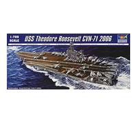 Trumpeter Kit modello nave portaerei USS Theodore Roosevelt CVN-71 (2006) in plastica 1:700 5754
