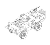 Trumpeter 07440 1/72 M706 Commando Modello di ristrutturazione auto blindata (veicolo da combattimento)