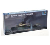 German Destroyer Zerstorer Z-21 1940 Battleship Plastic Kit 1:700 Model 5792