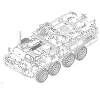 Modellino Schermato M1130 Stryker Command Vehicle TRUMPETER 07423 1:72 Ch