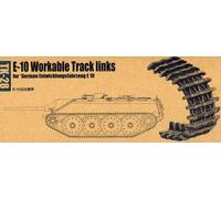 Trumpeter E-10 E10 Tracks 11/12mm Catenella Piatta 1:3 5 Tank Modello Kit Neu