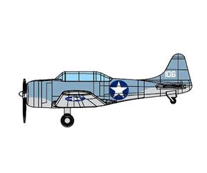 Trumpeter TRU06404 1/350 SBD-3 Dauntless Plastic Model kit, Multicolour