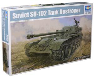 Trumpeter TRU09570 Soviet SU-102 SPA Plastic Model kit, Coloured