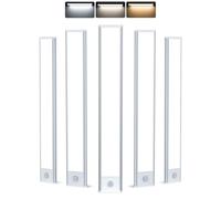 TRUMPETS 30CM Luce Armadio Con Sensore Movimento 3 Colore 2500mAh USB-C Ricaricabile, LED Sottopensile 3 Modalità Magneti, Per Cucina, Scale (5 Pezzi | PRO)
