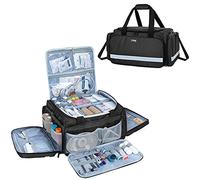 Trunab Borsa di Soccorso Vuoto Borsa Infermiere Borsa di Soccorso Professionale Grande Capacità con Tavola Divisione Interna e Fondo Antiscivolo Valigetta Infermiera a Casa