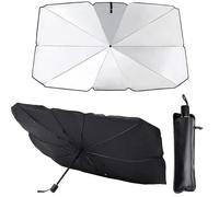 TRUNEB Car Windshield Sun Shade Umbrella,360° Rotation Foldable Front Window Cover Visor Sunshade Umbrella for Auto Sedan,SUV Truck to Keep Vehicle Cooler (L)