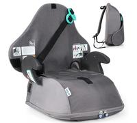 Trunki BoostApak Seggiolino di Sicurezza per Auto - Seggiolino di Sicurezza con Schienale Alto Certificato R129 per Bambini 126-150cm, Pieghevole, Zaino da Viaggio Portatile - Grigio Grafite