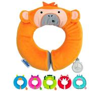 Trunki Cuscino da Viaggio Bambini per Collo e Mento | Cuscino Viaggio Bambini | Cuscino Bambino e Supporto per Auto, Aereo, Bici o Passeggino | Yondi Piccolo Fantasia Mylo Scimmia (Arancia)