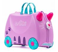 Trunki Valigia Cavalcabile per Bambini - Trolley Bambini Bagaglio a Mano - Valigia Cavalcabile Cassie Gatta (Lilla)