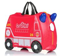 Trunki Valigia Cavalcabile per Bambini - Trolley Bambini Bagaglio a Mano - Valigia Cavalcabile Frank Autopompa Antincendio (Rosso)