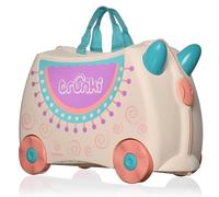 Trunki Valigia Cavalcabile per Bambini - Trolley Bambini Bagaglio a Mano - Valigia Cavalcabile Lola Lama (Crema)