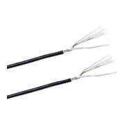 Trunking Solido Cavo di segnale canale audio UL1533 Amplificatore Cavo schermato in rame elettrico 32AWG 24AWG Linea unipolare isolata Connettore Telaio (Color : Nero, Size : 5meter 24AWG)