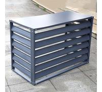 TRUNXUCL Copri Condizionatore da Esterno in Alluminio, Copri Condizionatore Esterno per Unità Esterne con Copertura Superiore, Divisorio Indipendente con Persiane (Color : Four sides, Size : 1.5P)