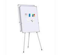 TRUNXUCL Lavagna Magnetica Bifacciale, Lavagna Cancellabile con Supporto, Lavagna Bianca, Whiteboard, Altezza Treppiede Regolabile(White,45x60cm/18x24in)