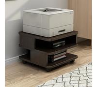 TRUNXUCL Porta Stampante Sotto la Scrivania, Mobile Stampante con Ruote, Piccolo Supporto Fax, Carrello Della Trituratore(Black,40x40x30cm/16x16x12in)