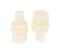 Trurovem 2PCS Dispenser Acqua Valvola di Scarico Testa di Plastica Bianca A Prova di Perdite Rubinetto di Ricambio per Refrigeratore Bottiglia con 10mm Tubo di Silicone Collegamento Per Facile
