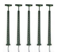 Trurovem 5Pcs N Gauge Modello Ferroviario Lattice Albero Luci, Metallo Lampade LED per Treno Layout & Building Decor, 3V con Resistori per 12-16V Collegamento, Per HO Scale Parti