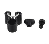 Trurovem Brompton - Collettore di testa per bicicletta, in nylon, pieghevole, con pomello, gancio di chiusura anteriore nero per telaio bicicletta, con vite M6 e kit di montaggio