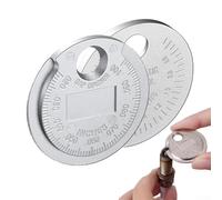 Trurovem Calibro in lega di zinco da 0,6 mm a 2,4 mm, strumento di misurazione della scintilla per la messa a punto del motore di auto e moto, calibro portachiavi portatile con scala trasparente, (2