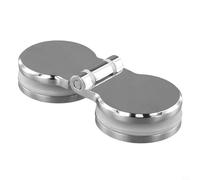 Trurovem Cerniera in vetro senza cornice a 180 gradi per schermo doccia spesso 5-12 mm, cerniera in lega di zinco cromata con morsetto di fissaggio e supporto da parete per mensola dello specchio del