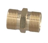 Trurovem Connettore adattatore da M22 a maschio in ottone massiccio per idropulitrice ad alta pressione, raccordo di uscita per tubo flessibile da 15 mm o 14 mm, compatibile con Sun JOEs e molte