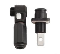 Trurovem Connettore di accumulo di energia per batteria da 120 A, terminale a gomito a 90 gradi per cavo da 12-20 mm², morsettiera di alimentazione a connessione rapida impermeabile IP67, rosso o nero