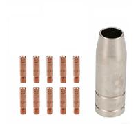 Trurovem MB15 MIG - Kit di materiali di consumo per Clarke SIP MIG130 140 200, punte 15AK da 0,6 mm, 0,8 mm, 1,0 mm, porta ugello di ricambio per torcia di saldatura MIG, 11 pezzi (0,6 mm)