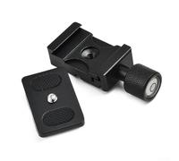 Trurovem Morsetto K30 con supporto da 1/4" e piastra QR a sgancio rapido da 30 mm per Arca per treppiedi svizzeri Benro, per staffa a L in lega di alluminio CNC per RRS Kirk Wimberley Sunwayfoto, nero