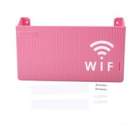 Trurovem Scatola per router da parete, organizer per modem WiFi, con ripiano per gestione cavi, in plastica ABS cava, per router wireless, set-top box, lettore DVD, bianco (rosa)