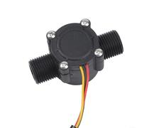 Trurovem Sensore di flusso d'acqua S168 DN15 aggiornato G1/2 Flussometro elettromagnetico 0,5-10L/MIN per erogatore di scaldabagno elettrico Corpo in nylon Parte ad alta precisione (30 cm)