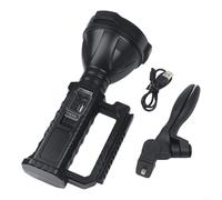 Trurovem Torcia elettrica ricaricabile ad alta potenza LED con supporto treppiede, 200000 lumen Spotlight per lanterna da campeggio per tenda, torcia a lungo raggio W5119 modello piccolo nero (W5119)