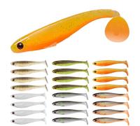 TRUSCEND 24 esche da pesca per spigola, trota Crappie, versatili esche da pesca a coda di pagaia superbe esche da pesca in plastica morbida esche da pesca d'acqua dolce salata spigola glaucomi esche