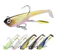 TRUSCEND Esche Artificiali, Esche Siliconiche da Pesca per Trota Seppie Spigola Luccio, Giappone formular, Jig Ami BKK Ultra Affilati, Piombi da Pesca per Acqua Dolce e Mare, Regalo Pesca per Uomo