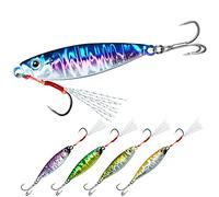 TRUSCEND Esche da pesca con cucchiaini da pesca in piombo riflettente colorato lucidati a mano, esche artificiali da e luminose per lucioperca, spigole, attrezzatura da pesca in acqua dolce e salata