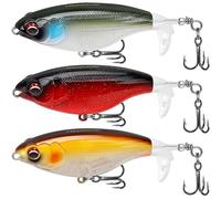 TRUSCEND esche da pesca in acqua con ami BKK, esca da pesca per acqua dolce o salata, esca galleggiante per luccio gatto Bass, esche di superficie Bass Teasers Regali di pesca per gli uomini