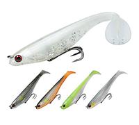 TRUSCEND Esche da Pesca Morbide con Testa a giga, Esche da Nuoto con coda a Paletta per la Pesca alla Spigola, Esche da Pesca Premium per Acqua Dolce e Salata, Pesca alla Trota e al Crappino