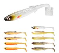 TRUSCEND Esche da pesca morbide dipinte a mano, 10 pezzi, esche da pesca a coda di pagaia, per spigola, trota, crappie, glaucomi, in plastica resistente