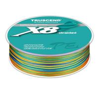 TRUSCEND Lenza da pesca intrecciata X8, lenza da pesca a spin, lenza intrecciata liscia e ultra sottile, filo da pesca super resistente e resistente all'abrasione, non si allunga e a bassa memoria,