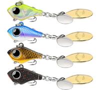 TRUSCEND VIBE Tail Spinner, esche da pesca facili da catturare con azione vibrante, natatoria e jigging, amo affilato BKK Super Slide, cucchiaino da pesca a lancio lungo e preciso per spigole, crappie