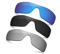 TRUSHELL Lenti di ricambio polarizzate per occhiali da sole Oakley Turbine Rotor OO9307 -Ocean Blue+Black+Silver