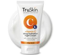 TruSkin Crema notturna alla vitamina C, una miscela di supporto per il collagene include vitamina B5, oli essenziali botanici e aloe vera organica per anti invecchiamento, lucentezza e pelle