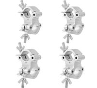 Truss O Clamp, morsetti per traverse, ganci per gancio Truss, confezione da 4 pezzi, 40-52 mm, doppio tubo girevole, carico fino a 200 kg, ganci per luci mobili e fari
