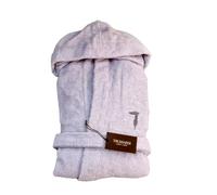 Trussardi Accappatoio con Cappuccio Home Linen Art. Ribbon (Pearl Grey 946, S/M)